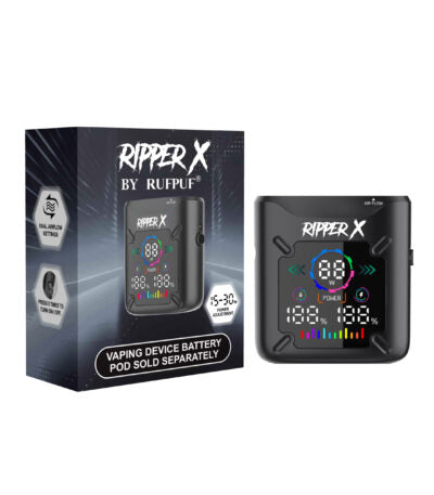 Ripper X Ultra 1000mAh vape battery in Metallic Black