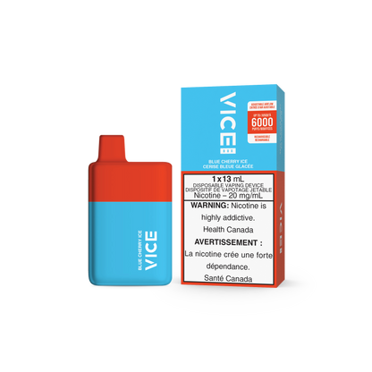 VICE Box 6000, Strawberry Banana Ice flavour, disposable vape device offering a refreshing and smooth vaping experience, popular among Ontario and Quebec vapers.