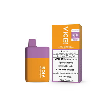 VICE Box 6000, Strawberry Ice flavour, smooth and refreshing vaping experience, popular among Ontario and Quebec vapers.