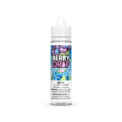 Berry Drop 60mL vape juice, Banana flavour, 6mg nicotine, rich berry blend with fresh banana notes, ideal for Ontario and Quebec vapers seeking fruity indulgence.