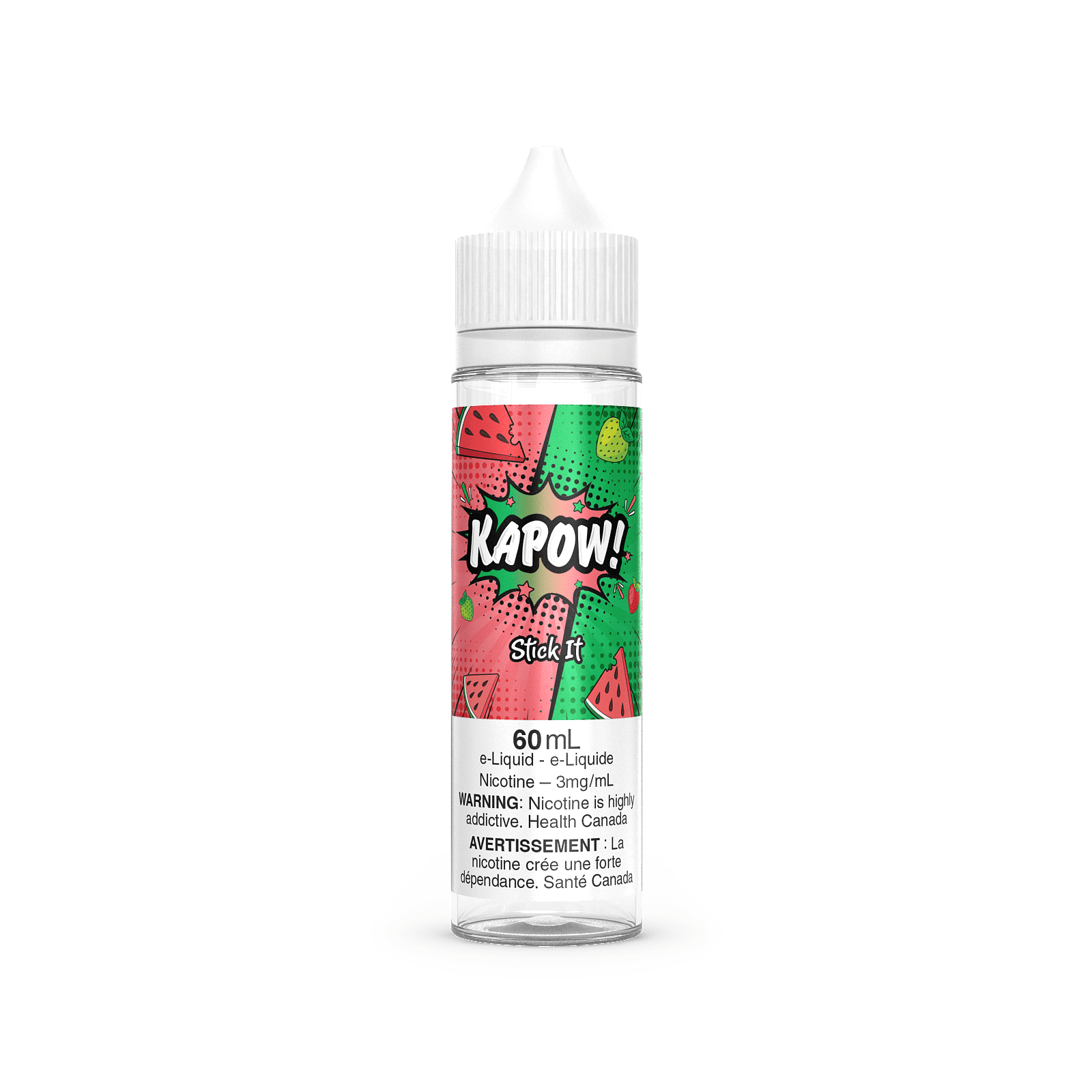 KAPOW! e-juice, Cloudy flavour, 12mg nicotine, sweet and smooth vape, crafted for Ontario and Quebec enthusiasts craving delicious e-liquid options.