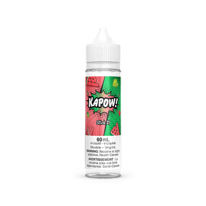 KAPOW! e-juice, Cloudy flavour, 12mg nicotine, sweet and smooth vape, crafted for Ontario and Quebec enthusiasts craving delicious e-liquid options.