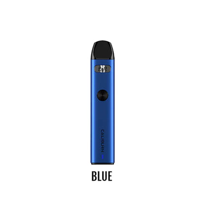 UWELL Caliburn A2 Kit, Blue color variant with smooth 0.9-ohm coil for rich flavor and reliable vaping experience, ideal for Ontario and Quebec vapers.