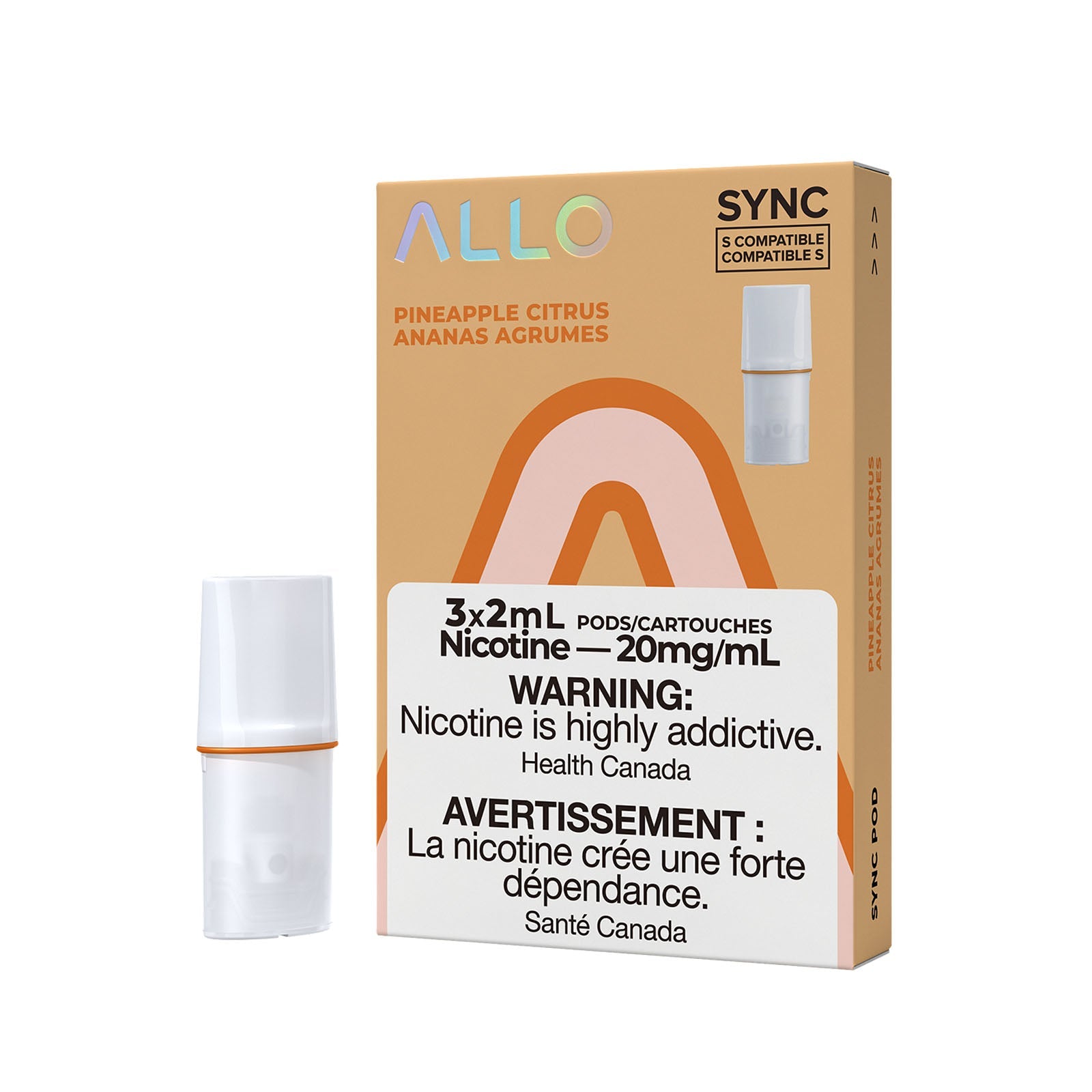 Allo Sync Pods Strawberry Kiwi - high-quality vape pods with smooth draw and bold flavour, available in Hawkesbury, Ottawa, and across Ontario.