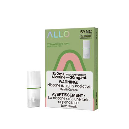 Allo Sync Pods Strawberry Kiwi - high-quality vape pods with smooth draw and bold flavour, available in Hawkesbury, Ottawa, and across Ontario.