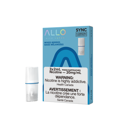 Allo Sync Pods, Guava Ice flavour pod, 20mg/mL nicotine strength, STLTH-compatible mesh coil for smooth draw-activated vaping, ideal for Ontario and Quebec vapers.