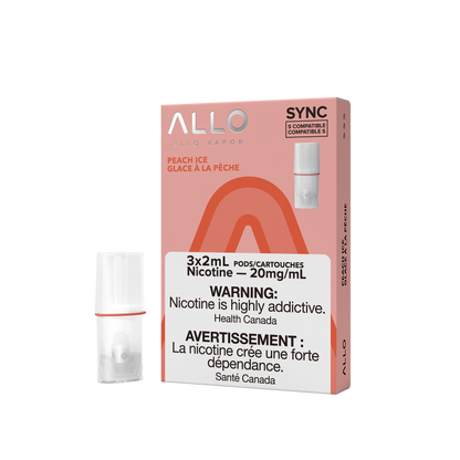 Allo Sync Pods Frost flavour, 20mg nicotine strength, STLTH-compatible mesh coil for smooth and satisfying draws, ideal for vapers in Ontario and Quebec