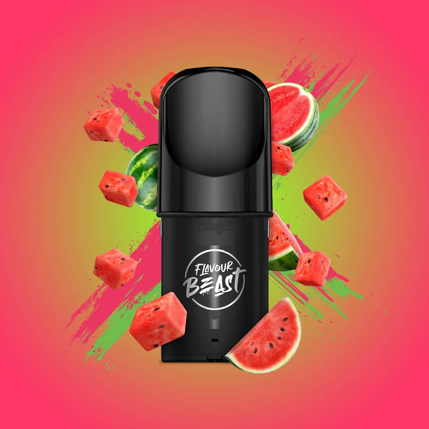 Flavour Beast Pods, Hip Honeydew Mango Iced flavour pod, 2mL pre-filled smooth and refreshing vape, compatible with STLTH and Allo devices, perfect for vapers in Ontario and Quebec.