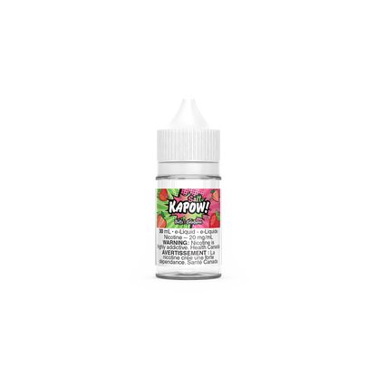 KAPOW! Salt Nic, Belts flavour, 12mg salt nicotine sweet candy-flavour e-liquid, designed for Ontario and Quebec vapers.