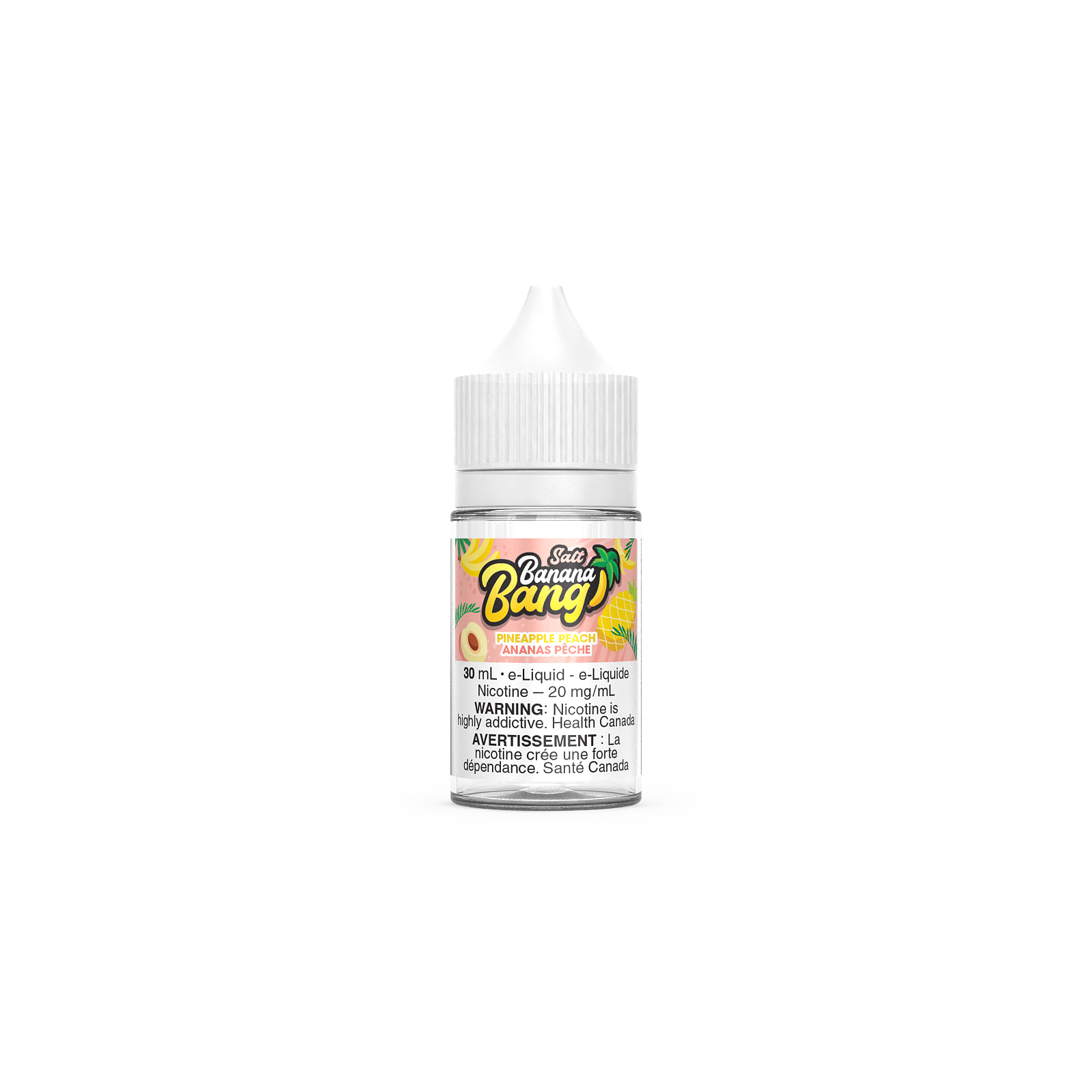 Banana Bang Salt 30mL, Kiwi Strawberry flavour, BOLD 50mg nicotine salt, smooth and satisfying vape, designed for Ontario and Quebec customers.