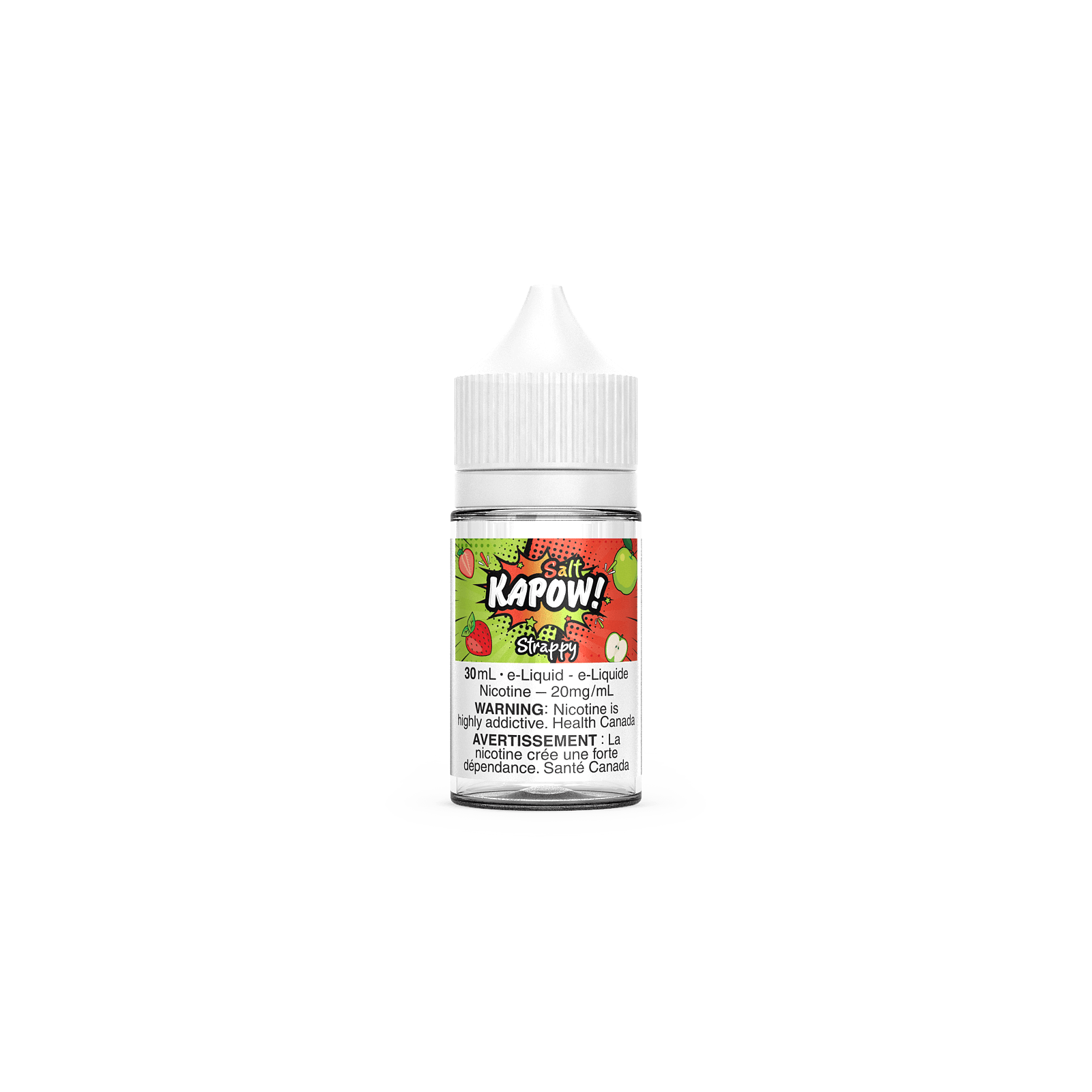 KAPOW! Salt Nic e-juice, Looper flavour, 12mg nicotine strength, smooth and sweet vape experience, ideal for Ontario and Quebec customers.