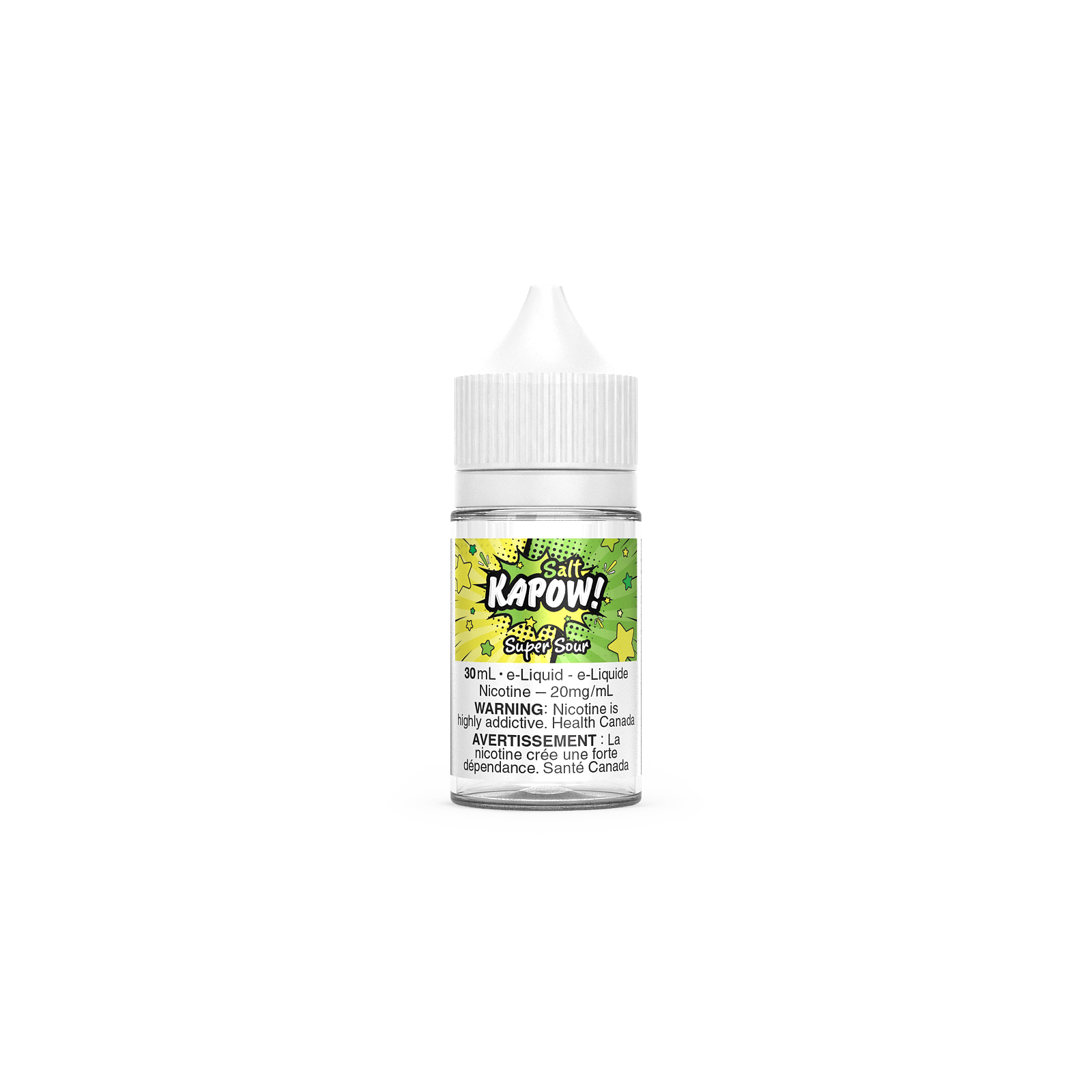 KAPOW! Salt Nic, Looper flavour, 20mg nicotine strength, smooth sweet e-juice, balanced vape, ideal for Ontario and Quebec vapers.