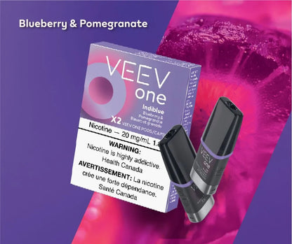 Veev One Pod, Ice Mint flavour, refreshing cool vape experience, ideal for Ontario and Quebec users.