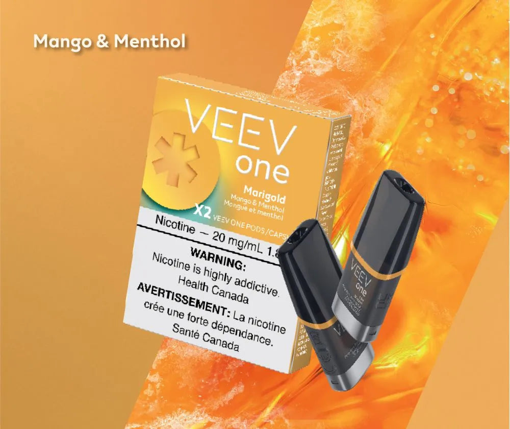 Veev One Pods, Warm Tobacco flavour, smooth and rich taste, pre-filled pod designed for Ontario and Quebec vapers seeking quality and ease.